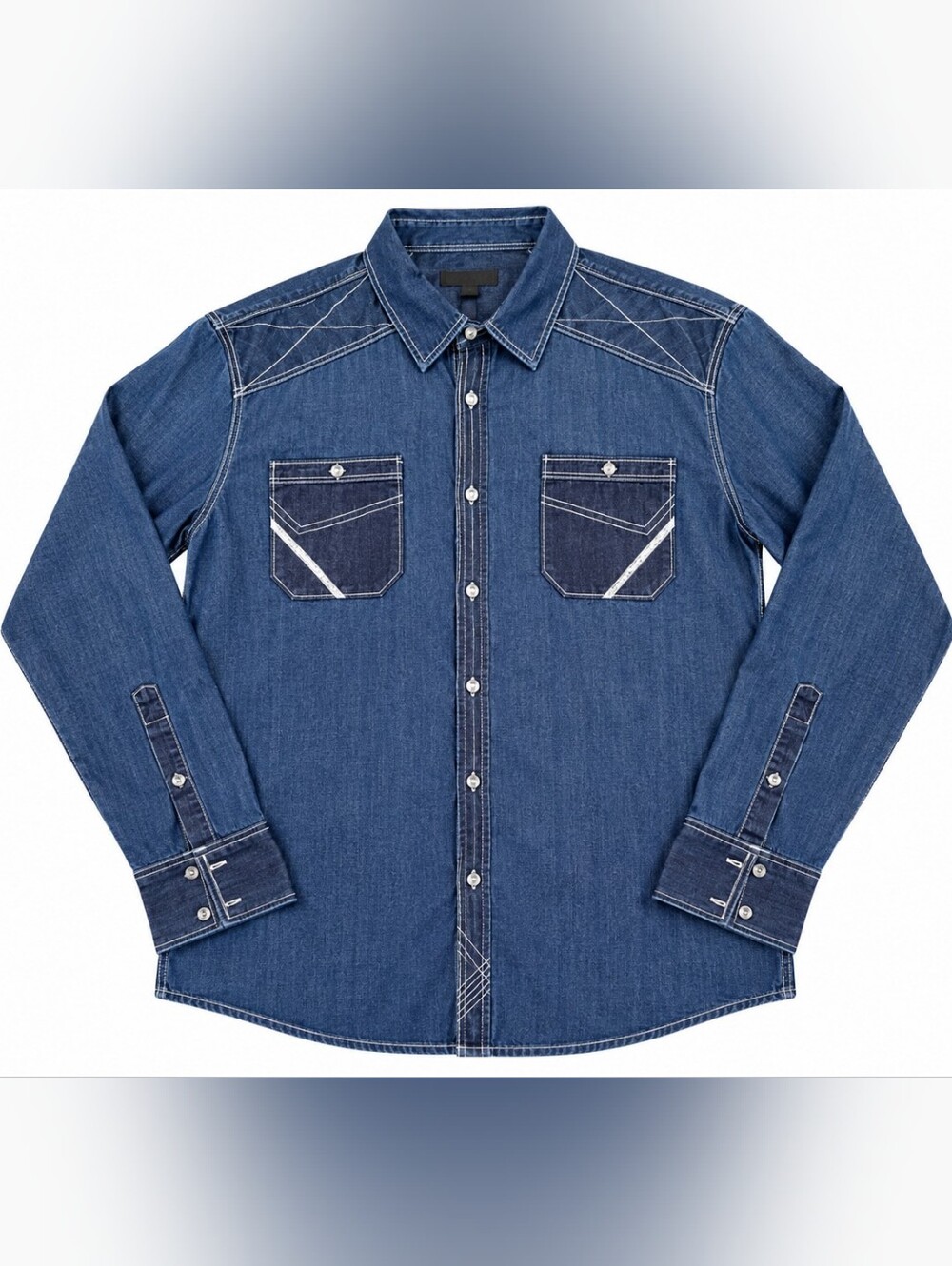 INC International Concepts Denim Western Shirt XL